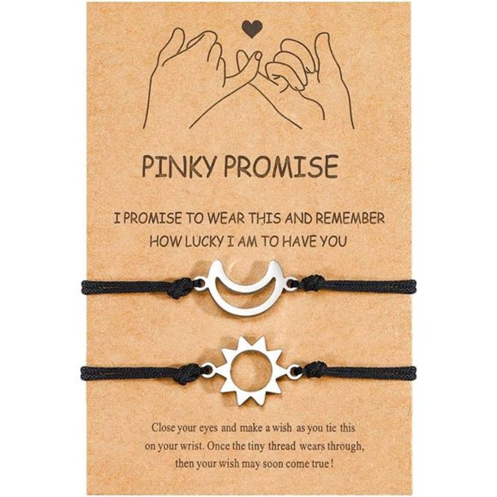 Pinky Promise Matching Bracelet for Couples Soulmate Man Distance Relationship